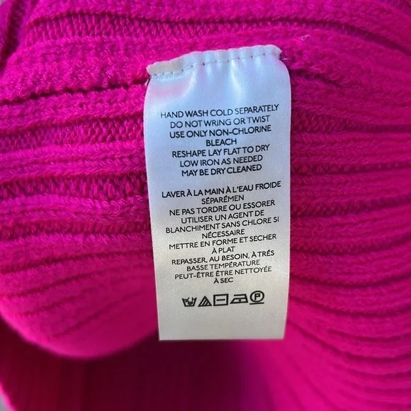 NWT Anthropologie Knit Sweater Dress Hot Pink Spring Wedding Guest Plus Size 1X - Picture 9 of 13